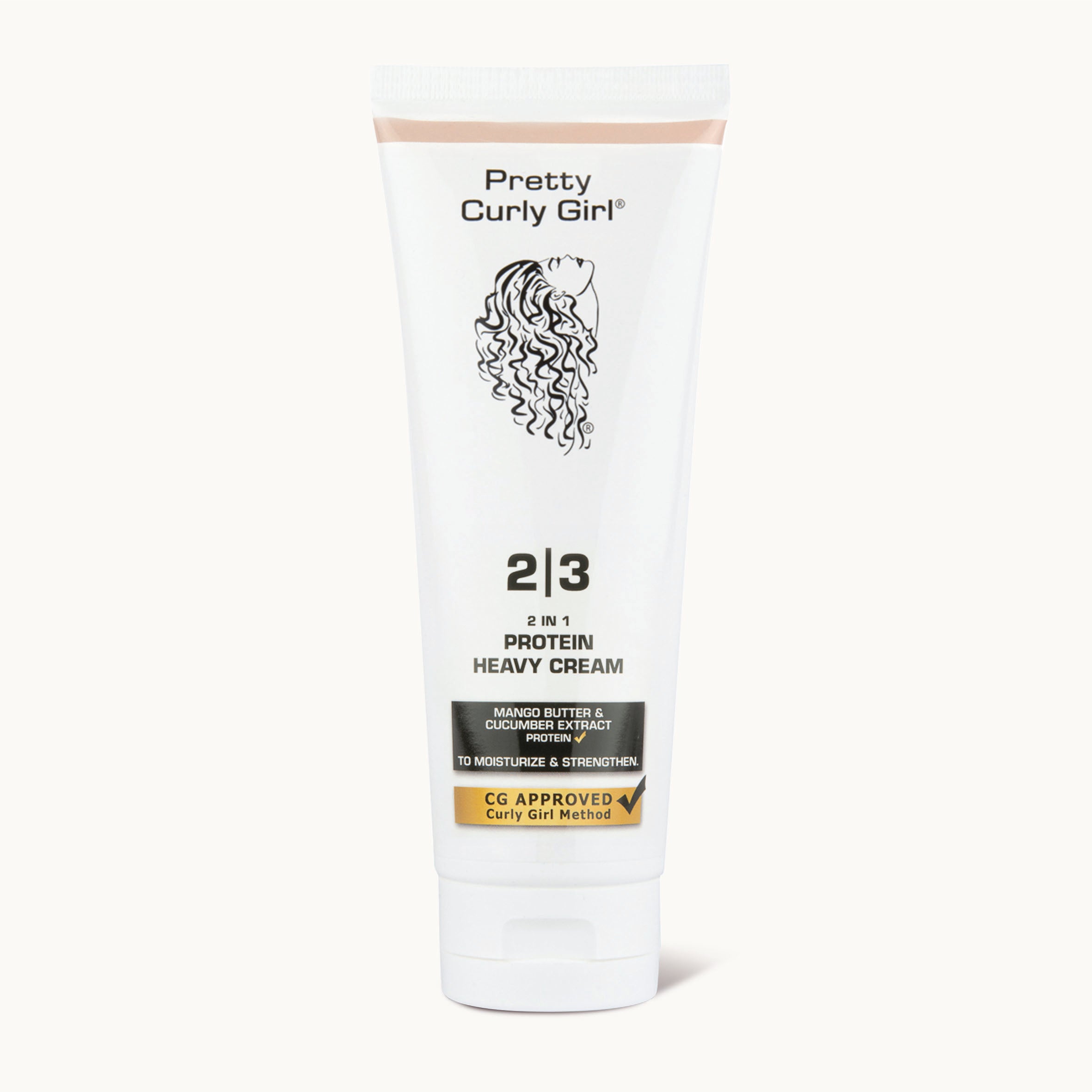 2in1 Protein Heavy Cream | Pretty Curly Girl | Curly girl method approved | Vegan curly hair products | Krullen | Krllend haar | Intensieve proteïnecrème voor sterker en veerkrachtig haar | 2in1 leave-in and styling cream for curly hair | Curly girl approved