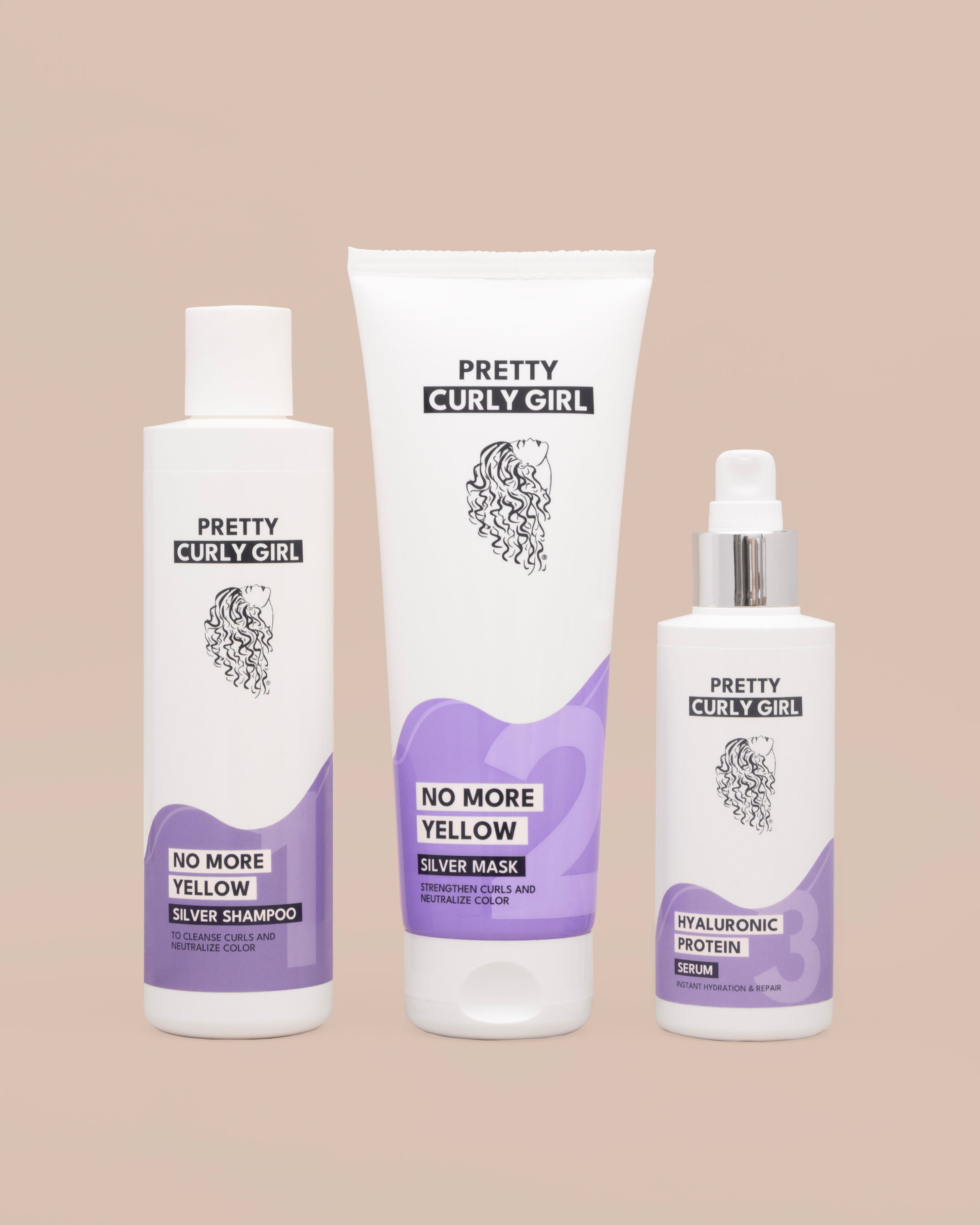 Blond Line Bundle Set | Pretty Curly Girl | Curly Girl Method Approved | Vegan Haarverzorging voor Krullen | Curly Hair Products